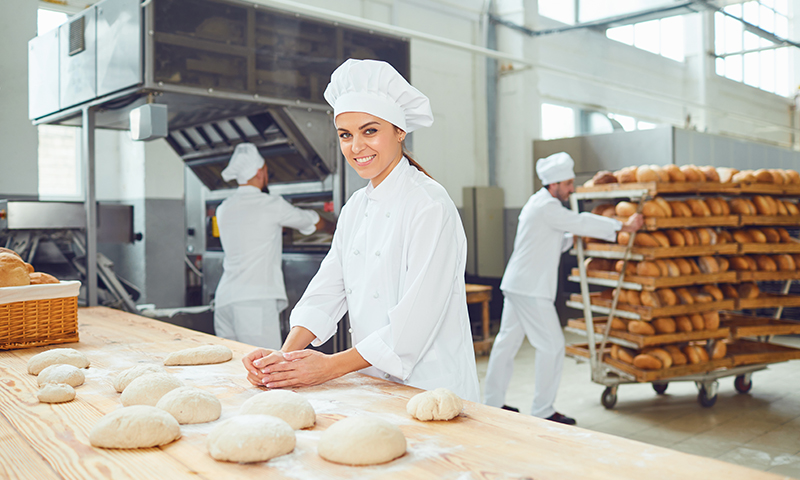 Panadería con luces LED